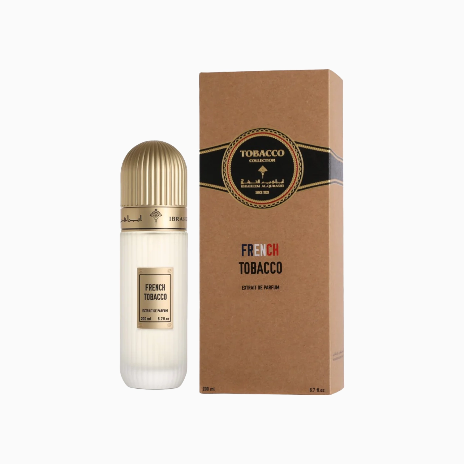 FRENCH TOBACCO IBRAHIM AL QURASHI 200ml 5 French Tobacco Ibraheem Al Qurashi parfum original au Maroc – fragrance tobacco élégante