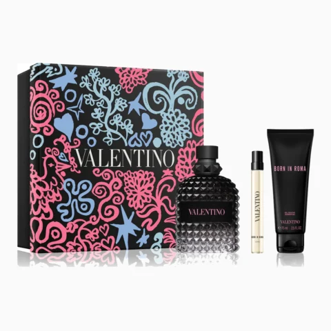 Coffret Valentino Born In Roma Uomo 100 ml, format voyage 10 ml et gel douche 75 ml au Maroc