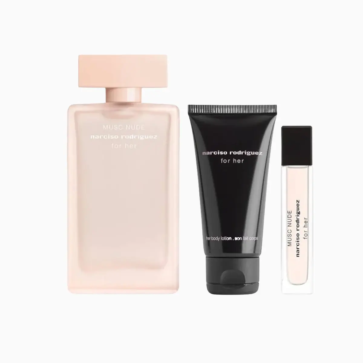 COFFRET NARCISO RODRIGUEZ FOR HER MUSC NUDE – EDP 100 ML + MINI 10 ML + LAIT CORPS 50 ML 4 COFFRET NARCISO RODRIGUEZ FOR HER MUSC NUDE – EDP 100 ML + MINI 10 ML + LAIT CORPS 50 ML – Image 2